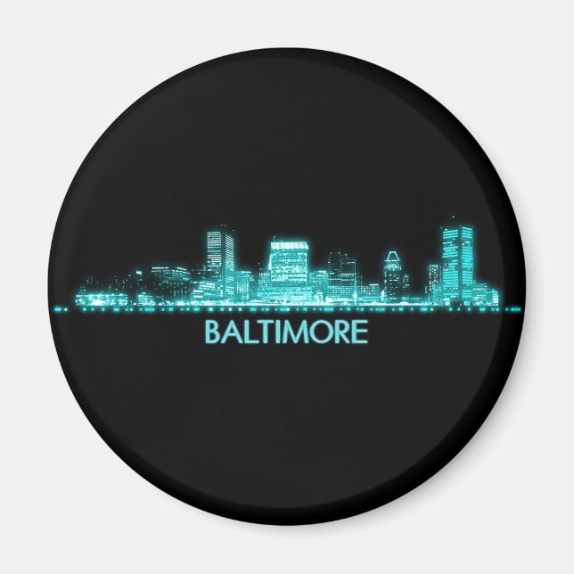Baltimore Skyline Magnet (Framsidan)