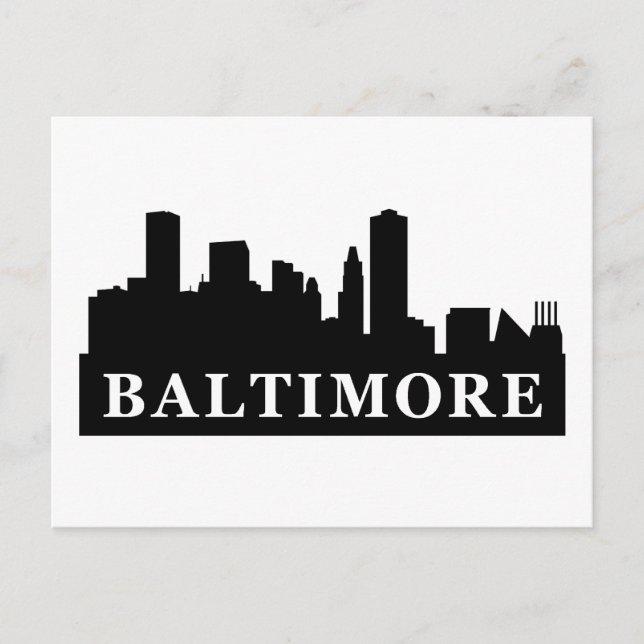 Baltimore Skyline Vykort (Framsida)