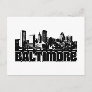 Baltimore Skyline Vykort