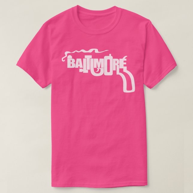 Baltimore Smoking Gun Charm City Tribute T Shirt (Design framsida)