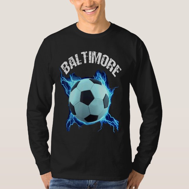 Baltimore Soccer Retro T Shirt (Framsida)