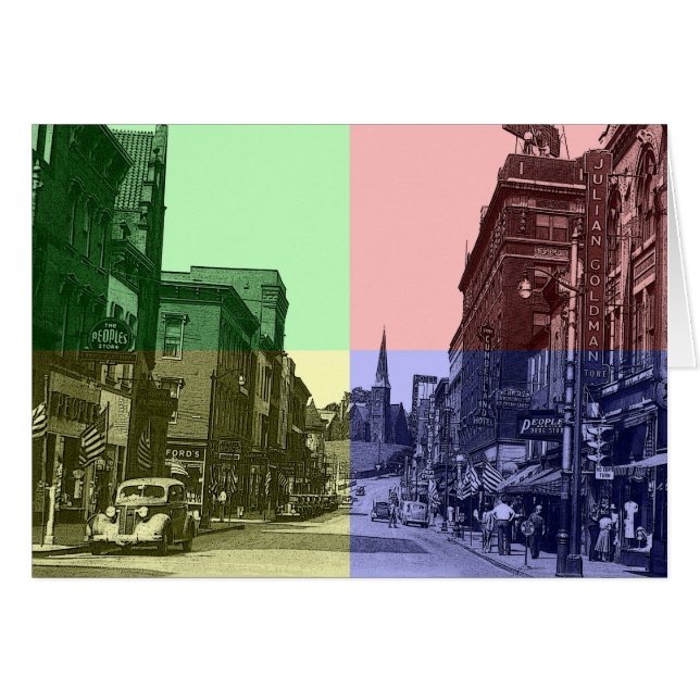 Baltimore St., Cumberland, MD Hälsningskort (Framsidan Horizontal)