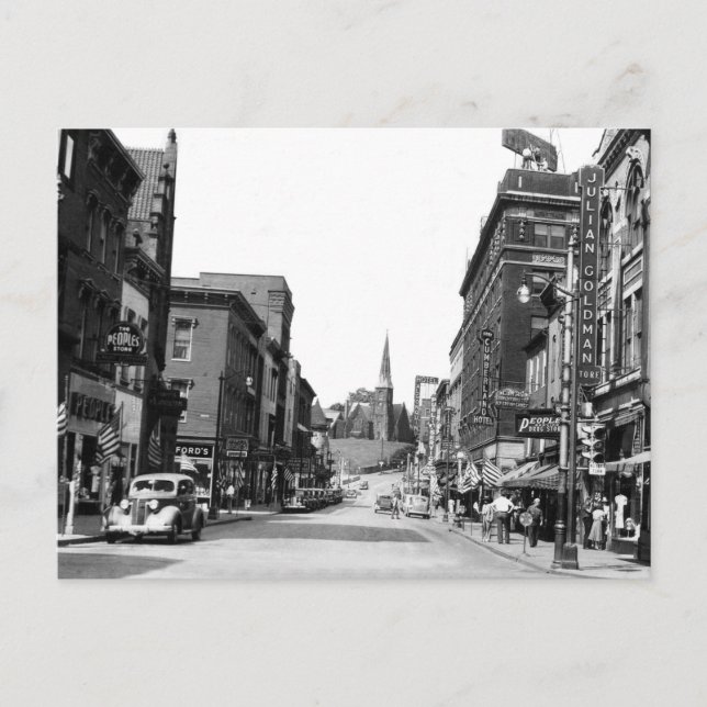 Baltimore St., Cumberland, MD Vykort (Framsida)