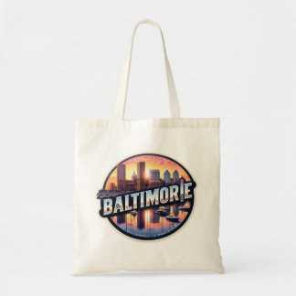Baltimore Strong: Inner Harbor Sunset-handväskor Tygkasse