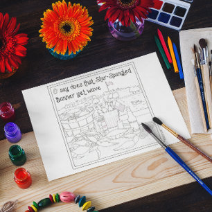 Baltimore Summer Coloring Postcard med kuvert