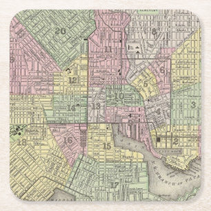 Baltimore Underlägg Papper Kvadrat