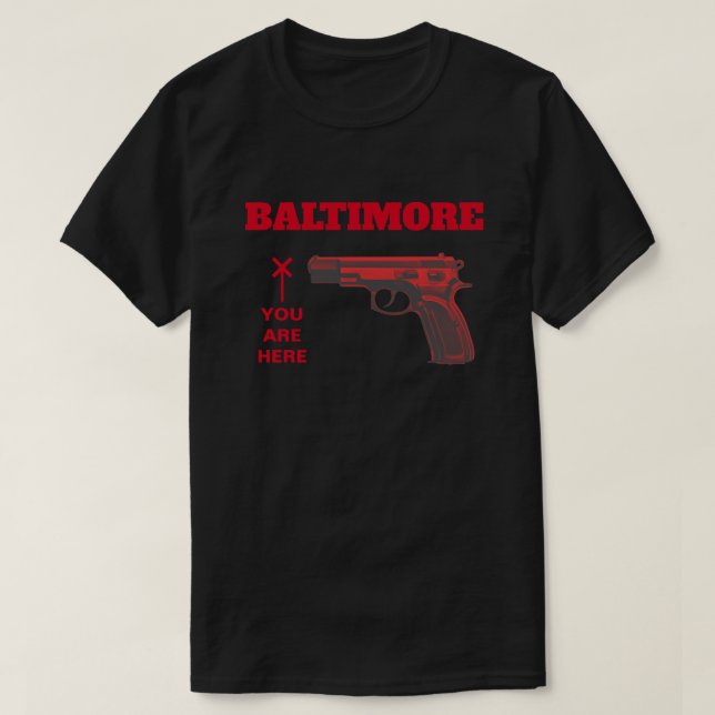 Baltimore vapenvåld t shirt (Design framsida)