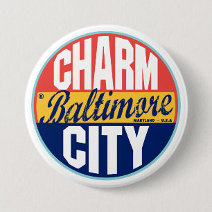 Baltimore vintageetikett knapp