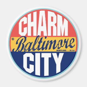 Baltimore vintageetikett magnet