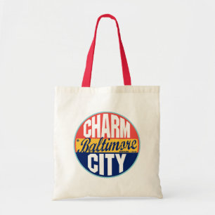 Baltimore vintageetikett tygkasse