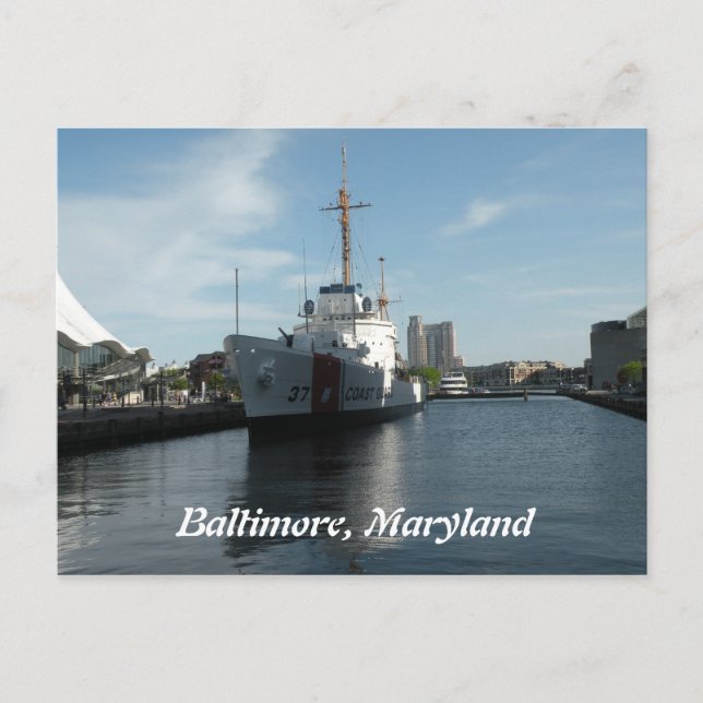 Baltimore, vykort för Maryland (Framsida)