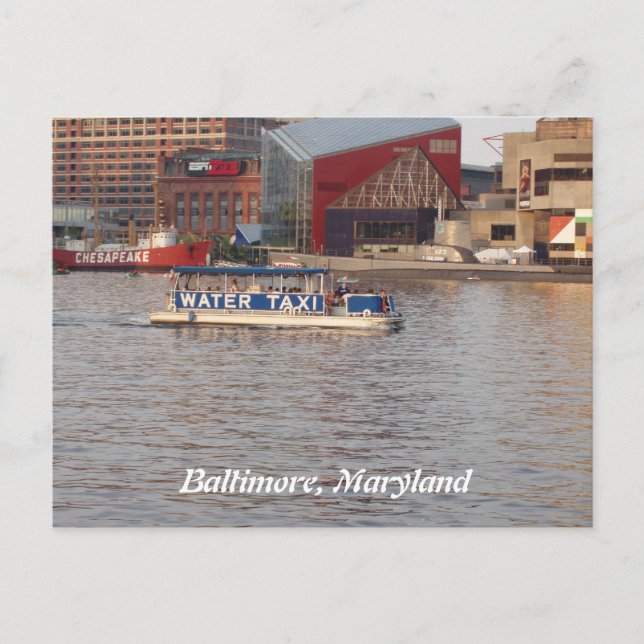 Baltimore, vykort för Maryland (Framsida)