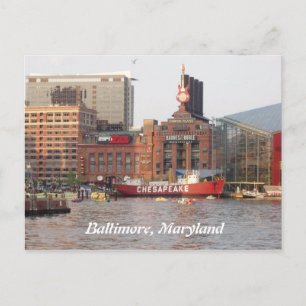 Baltimore, vykort för Maryland