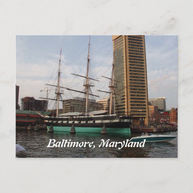 Baltimore, vykort för Maryland (Framsida)