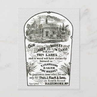 Baltimore Whiskey Vintage 1867 vykort