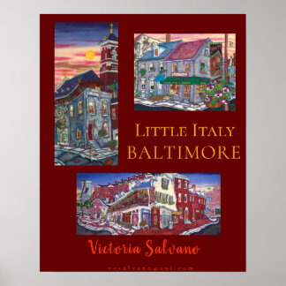 Baltimores lilla Italien poster