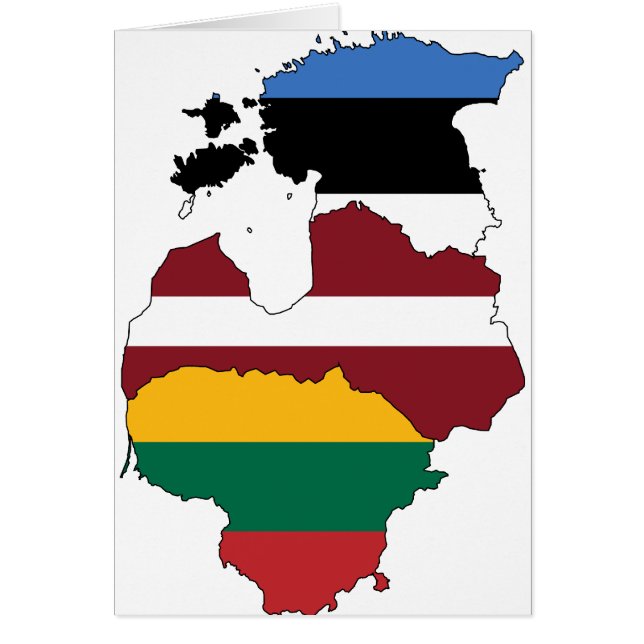 Baltisk stater hälsningskort (Framsidan)