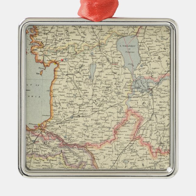 Baltisk stater julgransprydnad metall (Framsidan)