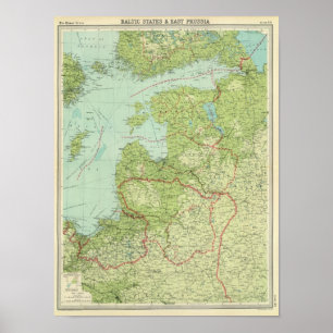 Baltisk stater & östlig Prussia Poster
