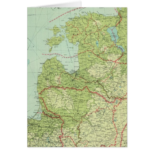 Baltiska Stater och Öster Hälsningskort (Framsidan)