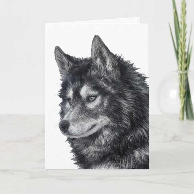 Balto Hund Illustration Helgkort (Framsida)