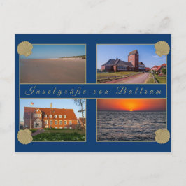 Baltrum Ansichtskarte - Inselgrüße Vykort