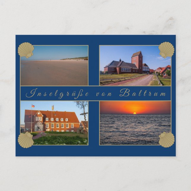 Baltrum Ansichtskarte - Inselgrüße Vykort (Framsida)