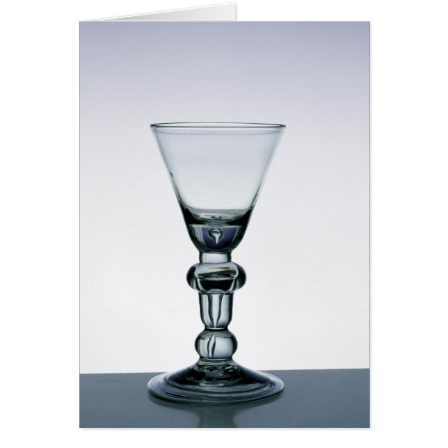 Baluster stam goblet, 1700-20 hälsningskort (Framsidan)