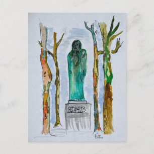 Balzac-statyn av Rodin Paris, Frankrike Vykort