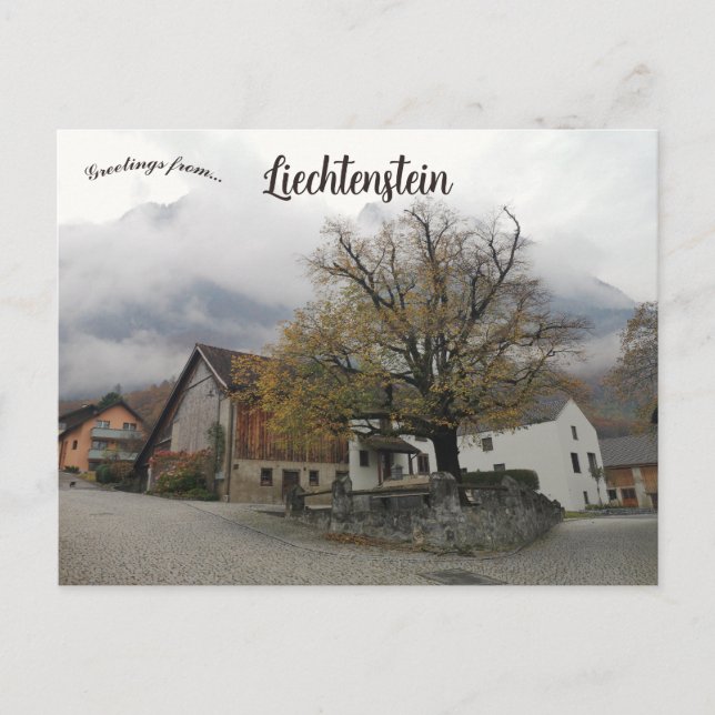 Balzers Liechtenstein Vykort (Framsida)