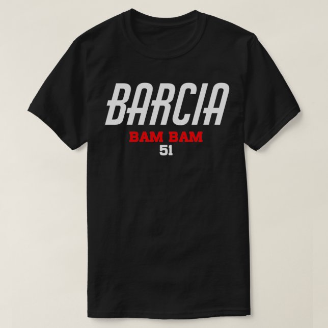 BAM BAM JUSTIN BARCIA 51 MOTOCROSS SUPERCROSS MERC T SHIRT (Design framsida)
