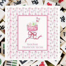 Bam Bam Tack Morsa'am Mahjong Drink Tiles Funny Pappersservett