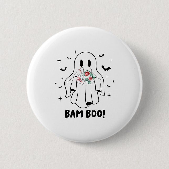 Bam Boo Halloween Ghost Mahjong Funny Costume Game Knapp (Framsida)