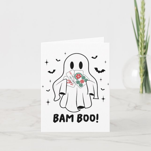 Bam Boo Halloween Ghost Mahjong Funny Costume Game Kort (Framsida)