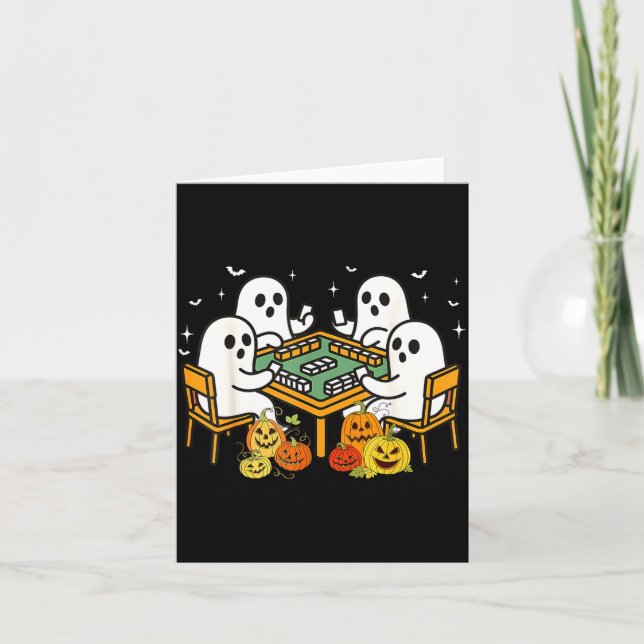 Bam Boo Halloween Ghost Mahjong Funny Costume Game Kort (Framsida)