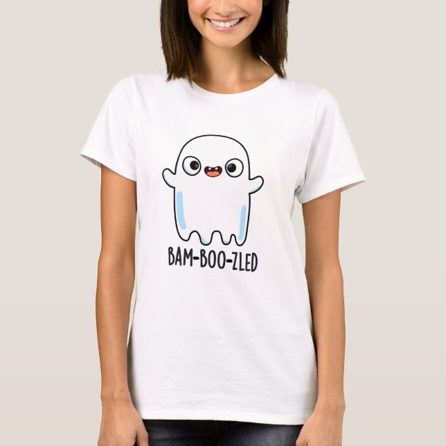 Bam-boo-zled Funny Halloween Confused Ghost Pun T Shirt (Framsida)