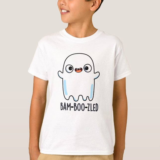 Bam-boo-zled Funny Halloween Confused Ghost Pun T Shirt (Framsida)