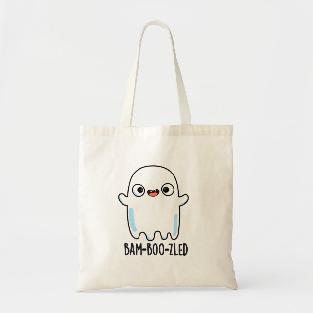 Bam-boo-zled Funny Halloween Confused Ghost Pun Tygkasse (Framsidan)