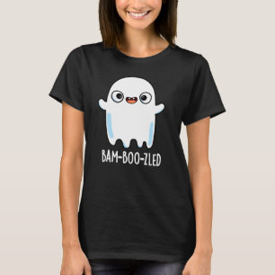 Bam-boo-zled Funny Halloween Ghost Pun Mörk BG T Shirt