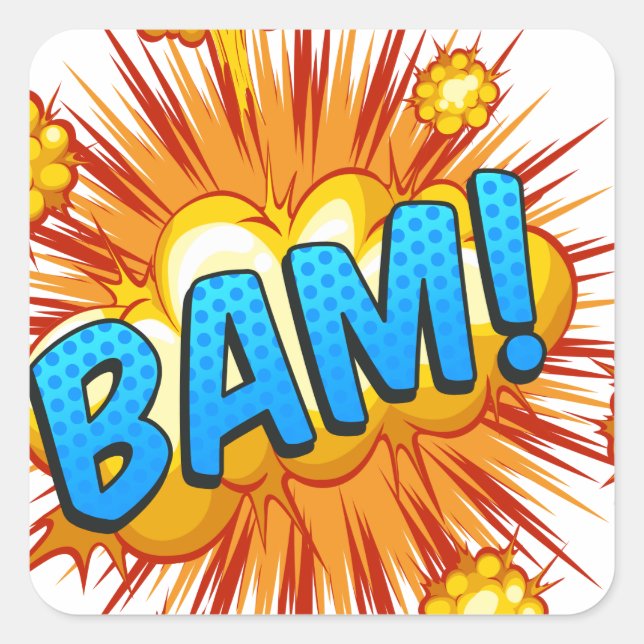 Bam Fyrkantigt Klistermärke (Framsida)