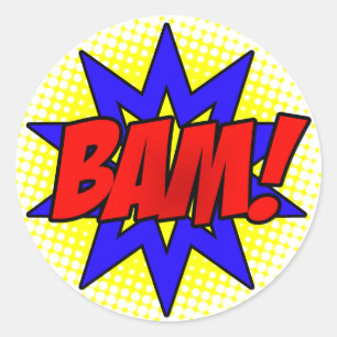 BAM! Sticker Lakan Runt Klistermärke