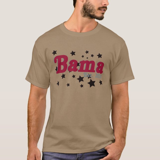 Bama est 1831 med stjärnor t shirt (Framsida)