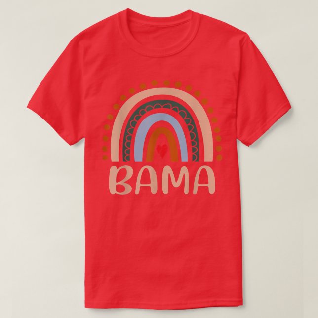 Bama Rainbow Grandma Cute Mors dag Funny Bama T Shirt (Design framsida)