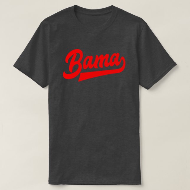 Bama Red Script Alabama TShirt T Shirt (Design framsida)