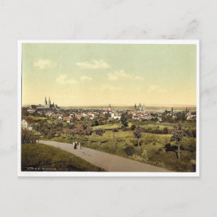 Bamberg, allmän ståndpunkt, Bayern, Tyskland vinta Vykort