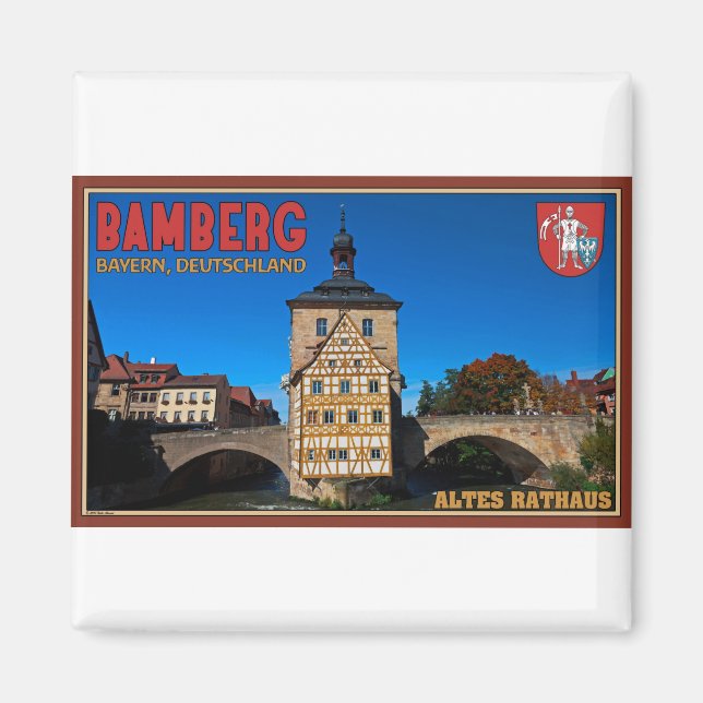 Bamberg - Altes Rathaus Ligcape Magnet (Framsidan)