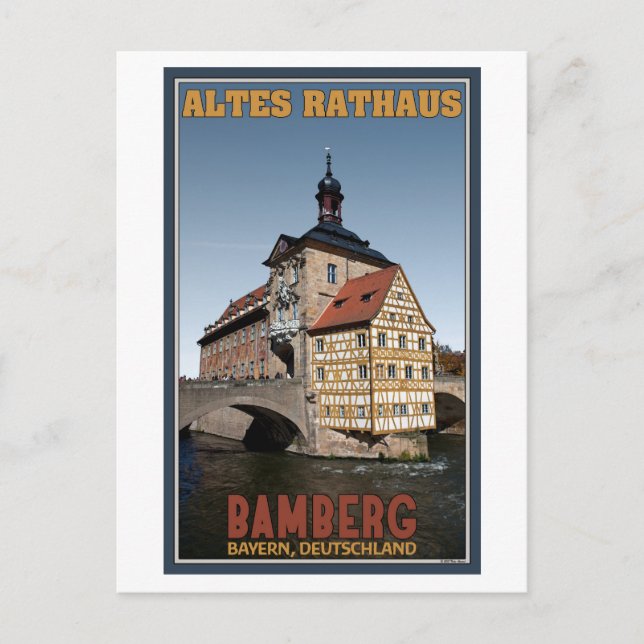 Bamberg - Altes Rathaus Porträtt Vykort (Framsida)