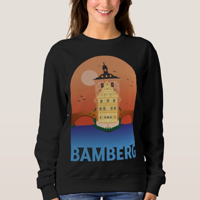 Bamberg Bayern Germany City Skyline Silhouette Out T Shirt (Framsida)