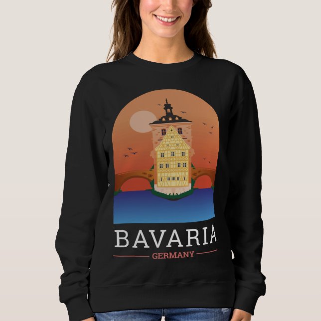Bamberg Bayern Germany City Skyline Silhouette Out T Shirt (Framsida)