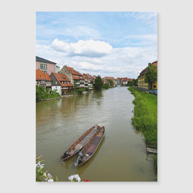 Bamberg Bayern Regnitz Flod Måleri Effekt Konst (Framsida)